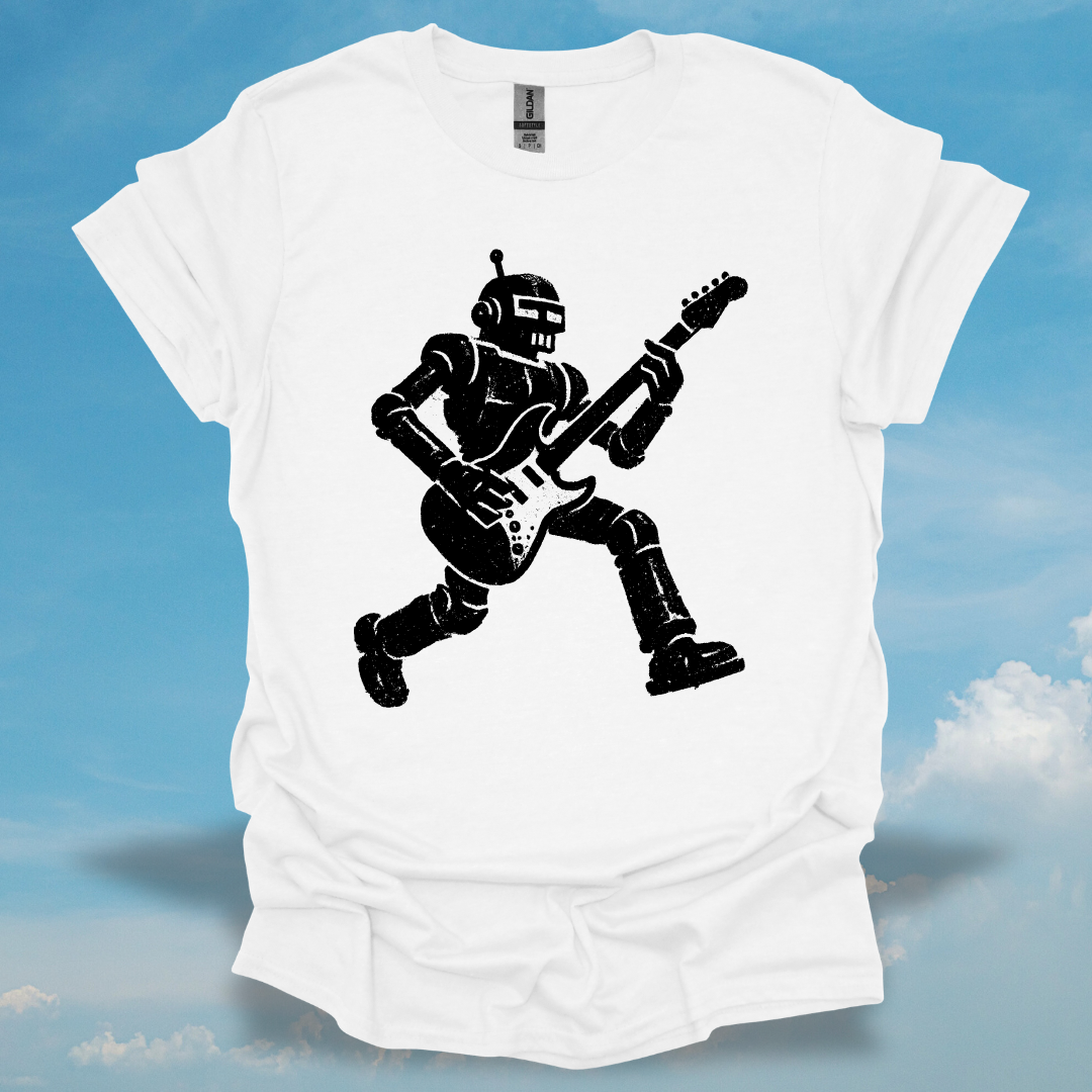 Robot On Guitar T-Shirt